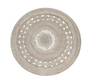 Alfombra redonda Braided yute natural 150 cm
