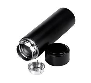 Termo botella sensor temperatura 500 ml negro