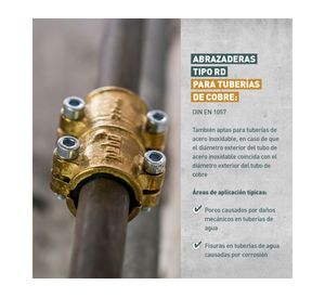Abrazadera corta para tubo plástico 22 mm 3/4''