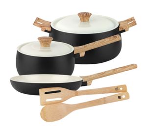 Batería cocina Biella negro 7 Piezas