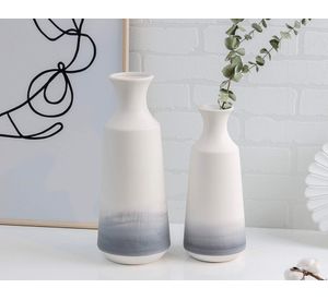 Jarrón Degradada cerámica gris 2 un.