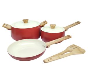 Batería cocina Biella rojo 7 Piezas