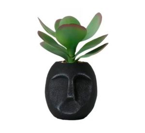 Macetero Suculentas negro/café 2 un