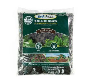 Mulch caucho reciclado café moro 9 kg