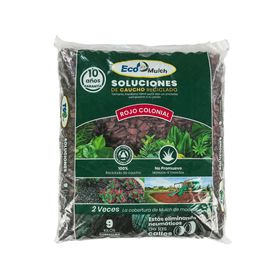 Mulch caucho reciclado rojo colonial 9 kg