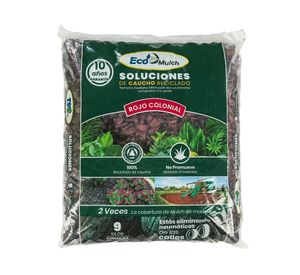 Mulch caucho reciclado rojo colonial 9 kg