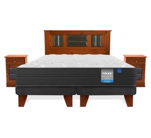 Cama europea King Europedic Dual + Set Lorraine