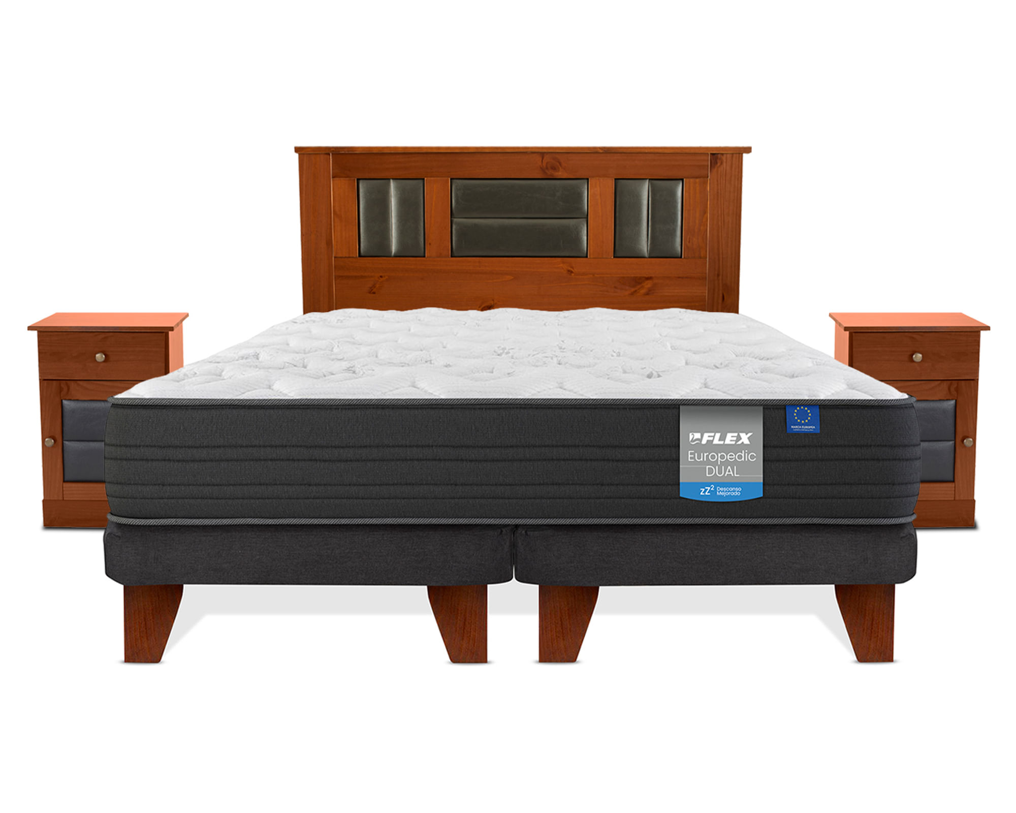 Flex Cama europea King Europedic Dual + Set Lorraine