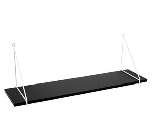 Repisa pared Escuadra negro 30x80x20 cm