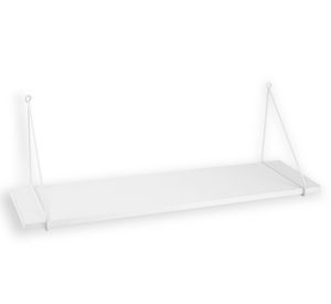 Repisa pared Escuadra blanco 30x80x20 cm