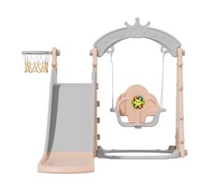 Resbalín columpio Musical rosado 120x90x120 cm