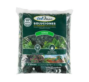 Mulch caucho reciclado verde 9 kg