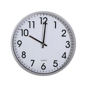 Reloj pared plateado