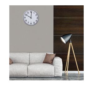 Reloj pared plateado