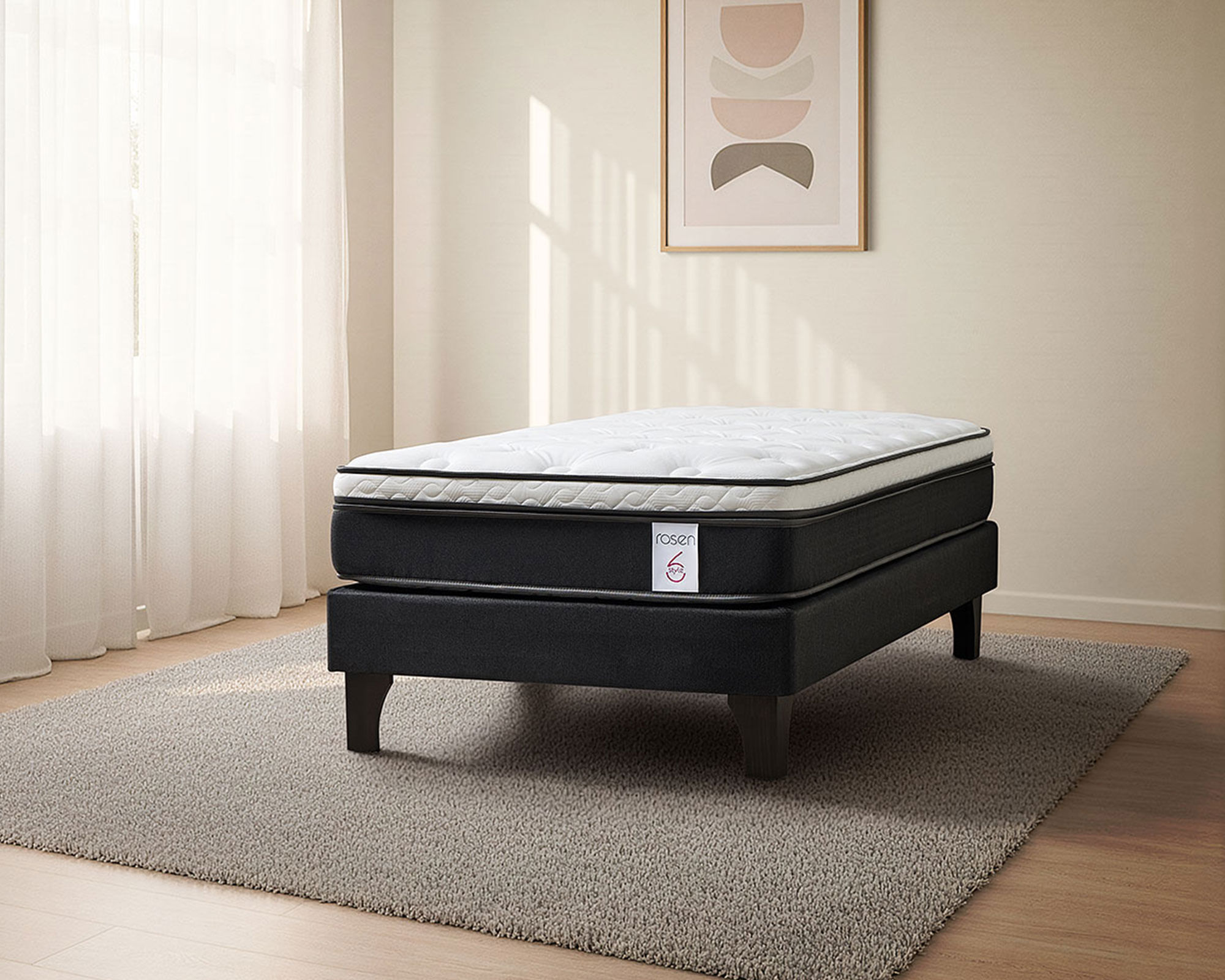 Cama europea 1 plaza New style 6 Rosen | Easy.cl