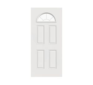 Puerta acero vidriada Media Luna 80x210 cm