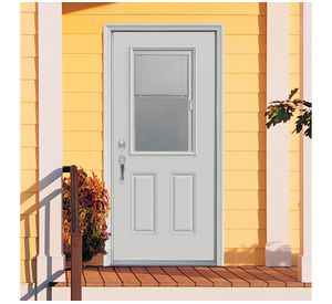 Puerta acero vidriada Persiana 85x210 cm