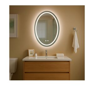 Espejo LED Ovalado 3 colores 80x60 cm