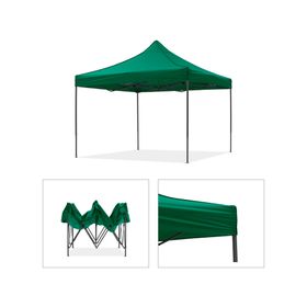 Toldo plegable Gazebo verde 3x3 m