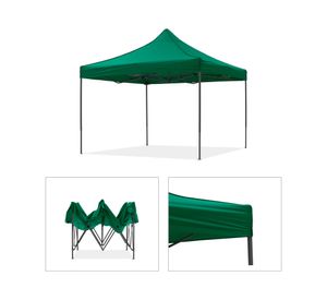 Toldo plegable Gazebo verde 3x3 m