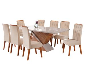 Comedor 8 sillas Elite 77.5 x 90 x 200 cm
