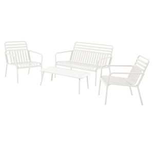 Set living 4 personas Sabrán blanco 35x105.5x55 cm