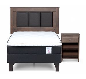 Cama europea 1 Plaza New Style 6 + set Rachel grafito