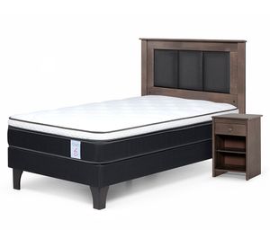 Cama europea 1 Plaza New Style 6 + set Rachel grafito