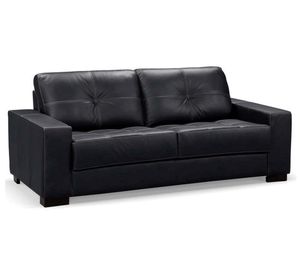 Sofá 3 cuerpos Ferrara cuero negro