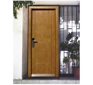 Puerta seguridad acero Madera apertura derecha 86x205 cm