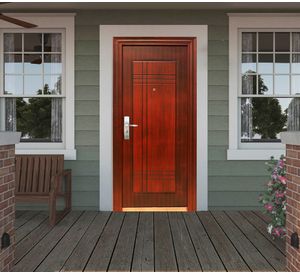 Puerta seguridad acero 1 panel apertura derecha 86x205 cm