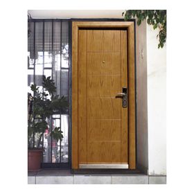 Puerta seguridad acero Madera apertura izquierda 86x205 cm