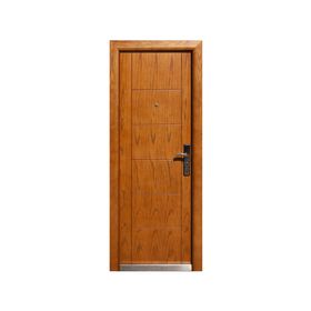 Puerta seguridad acero Madera apertura izquierda 86x205 cm