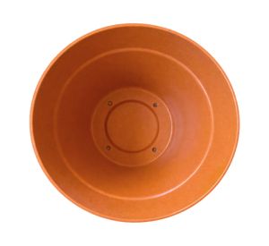 Set macetero + plato Bio Bamboo Clásico terracota 17x25 cm