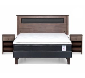 Cama europea 2 plazas New Style 6 + set Ferrara gris