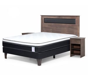 Cama europea 2 plazas New Style 6 + set Ferrara gris