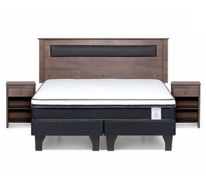 Cama europea King New Style 6 base dividida + set Ferrara gris