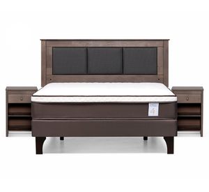 Cama europea 2 plazas New Style 4 Plus + set Rachel grafito