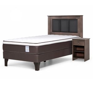 Cama europea 1.5 plazas New Style 4 Plus + set Rachel grafito