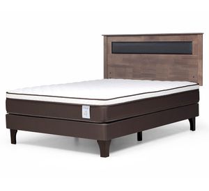 Cama europea 2 plazas New Style 4 Plus + respaldo Ferrara gris