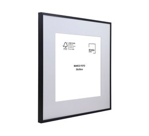 Marco foto metal negro 36x36 cm