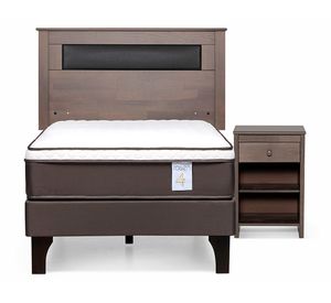 Cama europea 1.5 plazas New Style 4 Plus + set Ferrara grafito