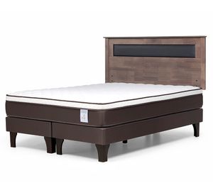 Cama europea 2 plazas New Style 4 Plus base dividida + respaldo Ferrara grafito