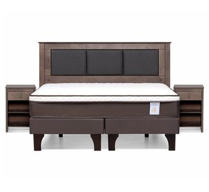 Cama europea king New Style 4 Plus base dividida + set Rachel grafito