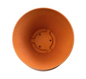 Set macetero + plato Bio Bamboo Actual terracota 18x24 cm