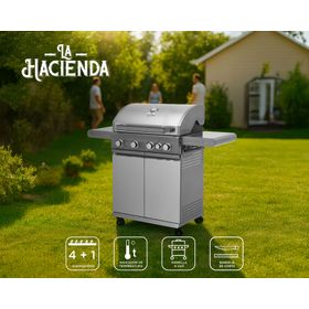 Parrilla a gas 4 quemadores + lateral