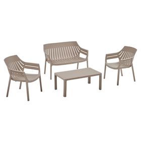 Juego terraza 4 personas Málaga beige