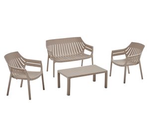 Juego terraza 4 personas Málaga beige