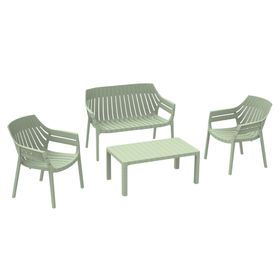 Juego terraza 4 personas Málaga verde olivo