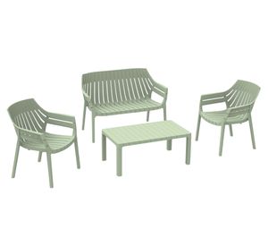 Juego terraza 4 personas Málaga verde olivo